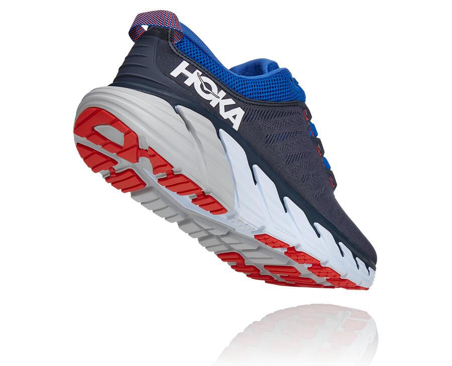 Chaussure Running Hoka One One Gaviota 3 Homme - Noir/Bleu - YVH-450276